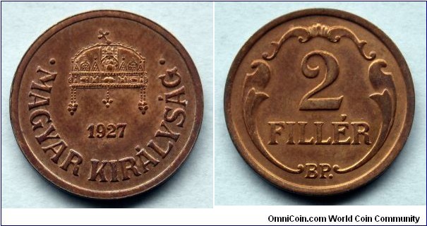 Hungary 2 filler.
1927