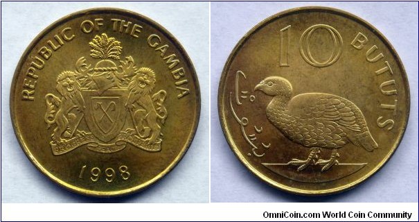 Gambia 10 bututs.
1998