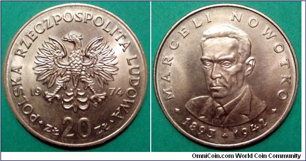 Poland 20 złotych.
1974 (II)