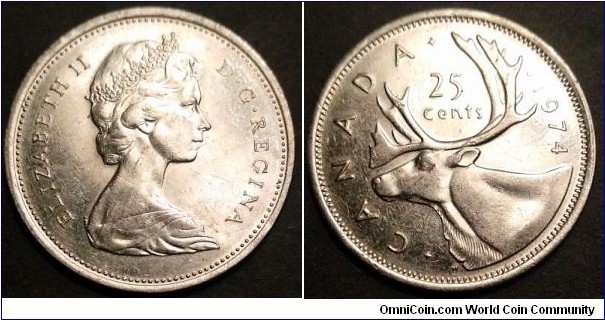 Canada 25 cents.
1974
