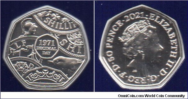 50p 50th Anniversary of Decimalization