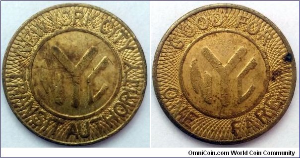 New York City Transit Authority Token.