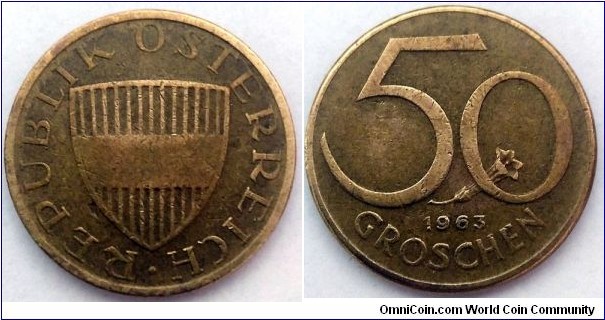 Austria 50 groschen.
1963