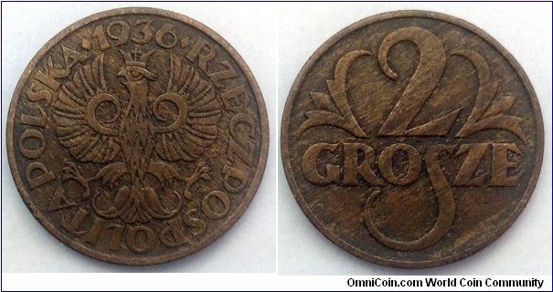 Poland 2 grosze.
1936