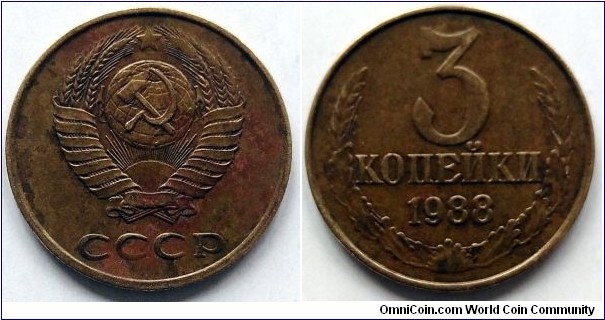 USSR 3 kopek.
1988