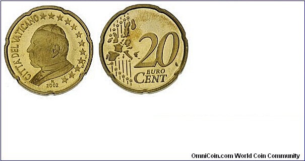 Vatican 20 Euro Cents - Pontificate of John Paul II