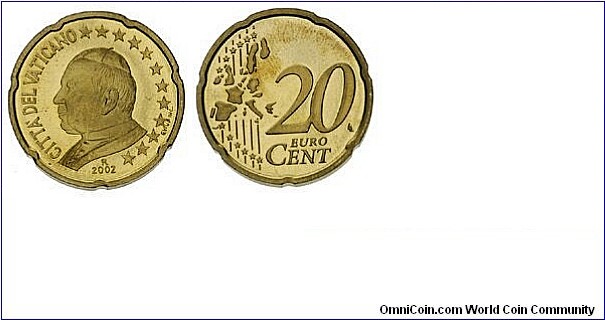 Vatican 20 Euro Cents - Pontificate of John Paul II
