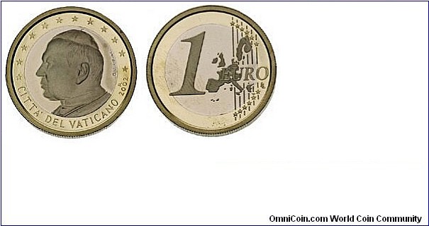 Vatican 1 Euro - Pontificate of John Paul II