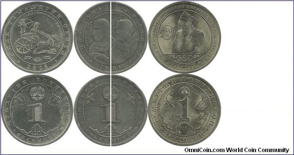 Tajikistan 1 Somoni comm coins