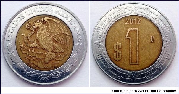 Mexico 1 peso.
2012