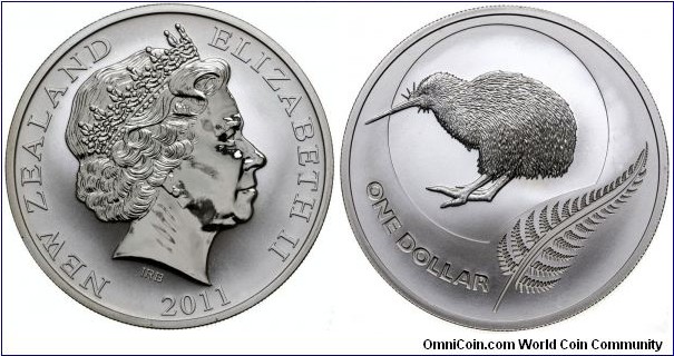 1 Dollar - Kiwi. 31,1g Ag 999.