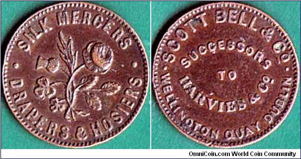 Dublin N.D. 1 Farthing.

Scott Bell & Co.