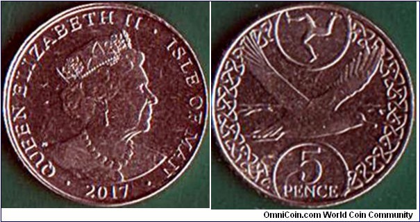 Isle of Man 2017 5 Pence.