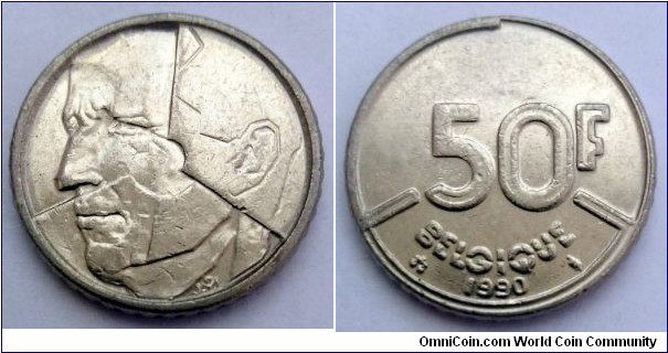 Belgium 50 francs.
1990, Belgique (II)