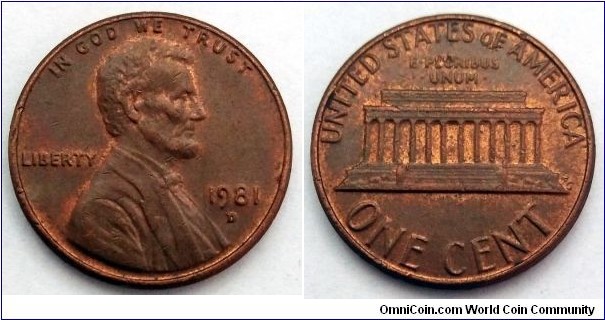 1981 D Lincoln cent