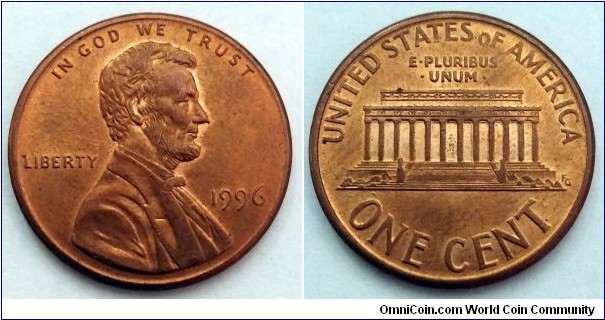 1996 Lincoln cent