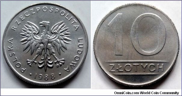 Poland 10 złotych.
1988 (III)