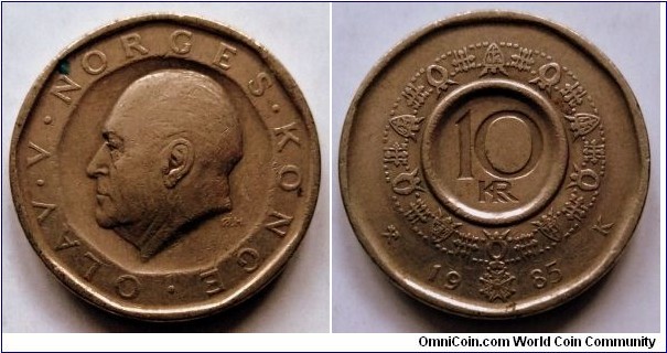 Norway 10 kroner.
1985 (II)
