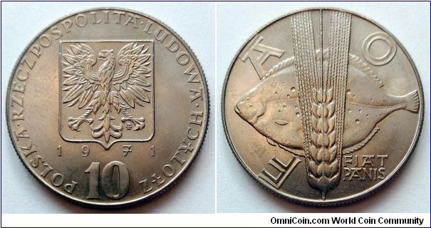 Poland 10 złotych.
1971, F.A.O. (II)