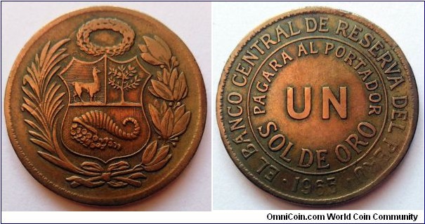 Peru 1 sol.
1965