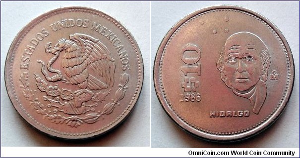 Mexico 10 pesos.
1986