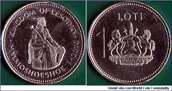 Lesotho 2016 1 Loti.