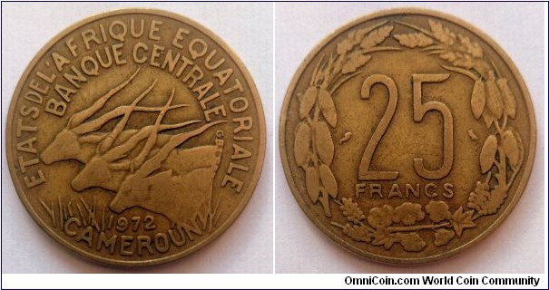 Equatorial African States 25 francs.
1972 (II)