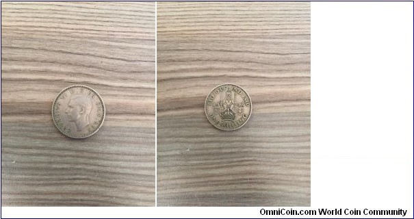 GEORGIVS VI D:G:BR:OMN:REX 
(ONE SHILLING)