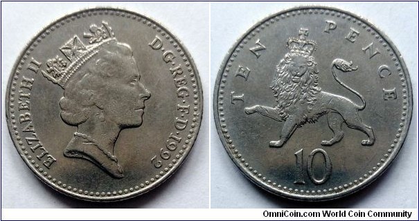 10 pence. 1992