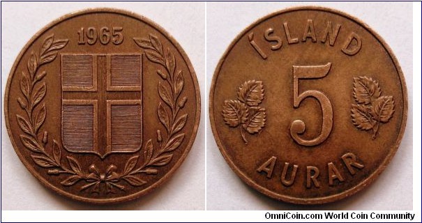 Iceland 5 aurar.
1965