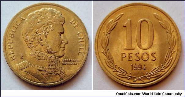 Chile 10 pesos.
1994 (II)