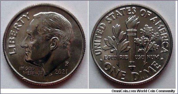 2021 P Roosevelt dime