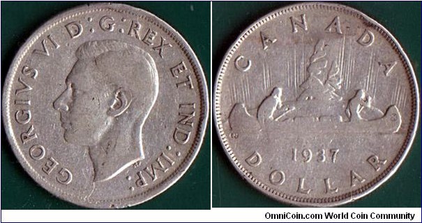 Canada 1937 1 Dollar.

A scarce coin.