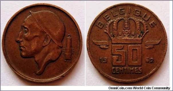 Belgium 50 centimes.
1962, Belgique