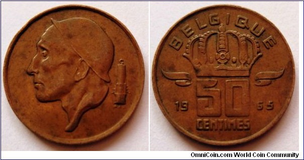 Belgium 50 centimes.
1965, Belgique