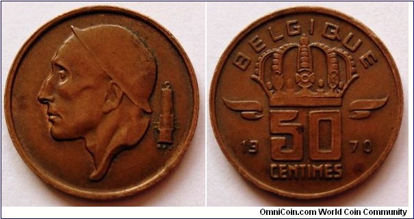 Belgium 50 centimes.
1970, Belgique