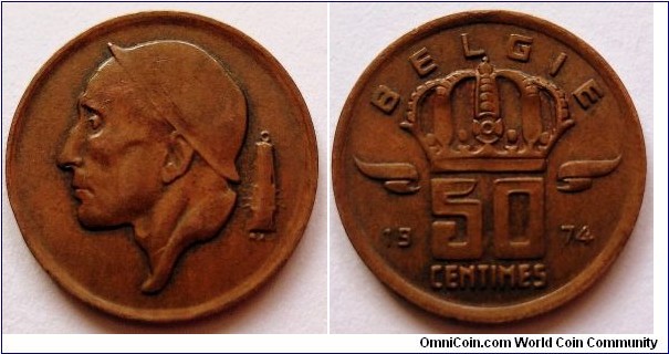 Belgium 50 centimes.
1974, Belgie
