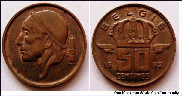 Belgium 50 centimes.
1982, Belgie (III)