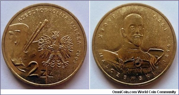 Poland 2 złote. 2003, Polish Painters of 19-20th Century Series - Jacek Malczewski (1854-1929) Nordic gold. Weight; 8,15g. Diameter; 27mm. Mintage: 600.000 pcs. 