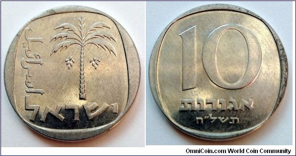 Israel 10 agorot.
1978 (5738) Royal Canadian Mint - Winnipeg.