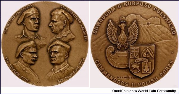 Polish medal - Commandors II Polish Corps.