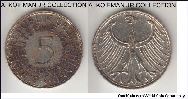 KM-112.1, Germany 5 mark, Hamburg mint (J mint mark); silver, lettered edge; larger mintage, almost extra fine details, cleaned and looks like it was in the fire.