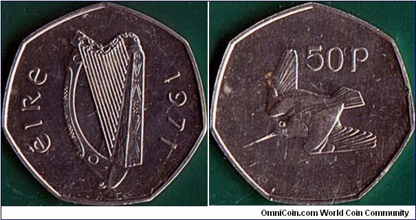 Ireland 1971 50 Pence.

Impaired Proof.