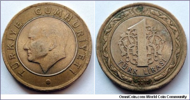 Turkey 1 lira. 2010
