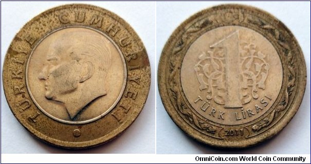 Turkey 1 lira. 2011