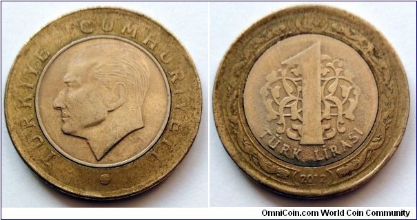 Turkey 1 lira. 2012