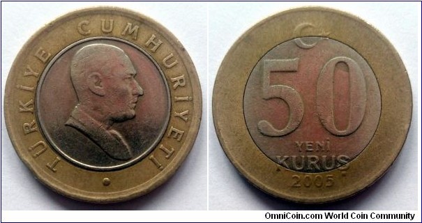 Turkey 50 new kurus.
2005