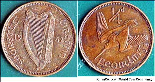 Ireland 1932 1 Farthing.