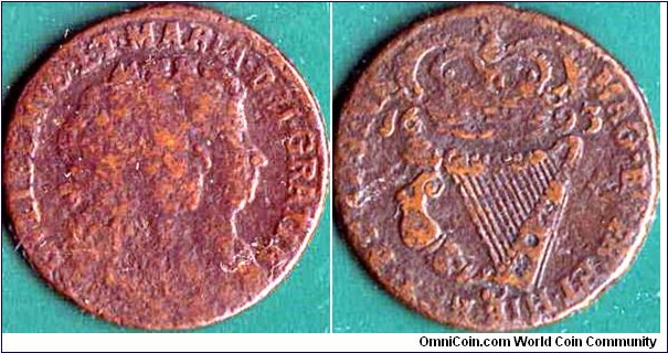 Ireland 1693 1/2 Penny.