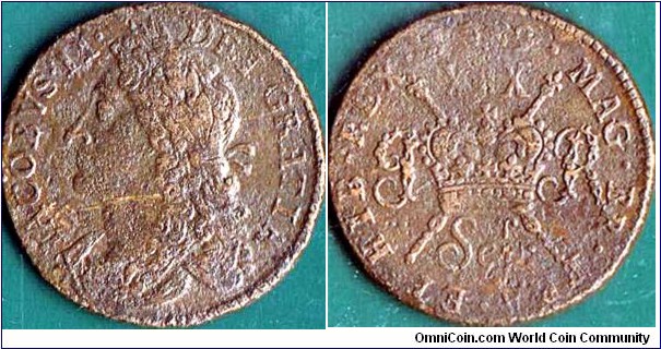 Ireland 1689 1/2 Crown.

September.

Gun Money.
